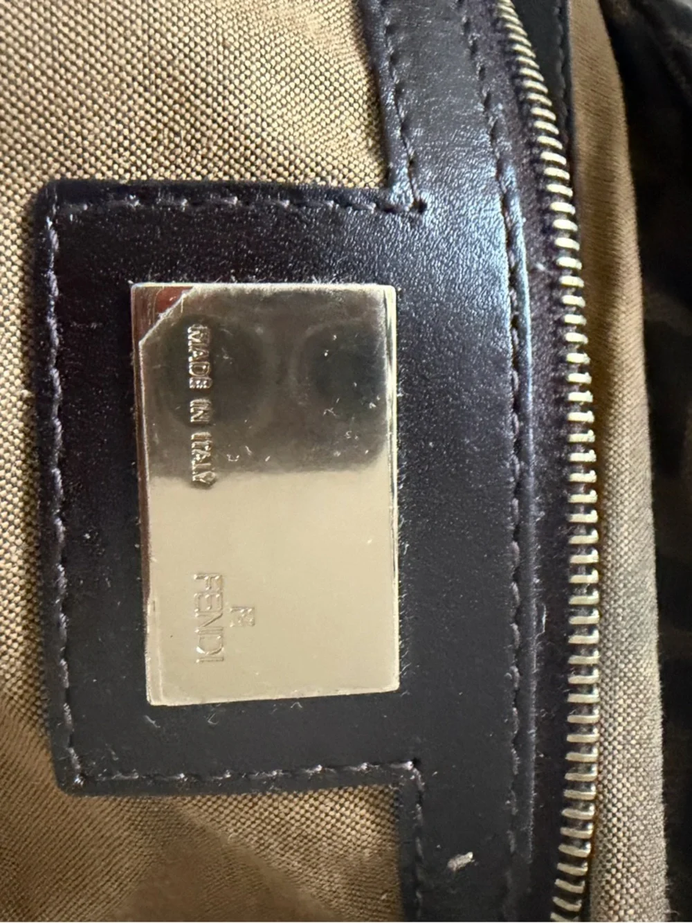 Fendi Black and Brown FF Zucca Shoulder Bag with Logo Charm - Picture 7 of 16